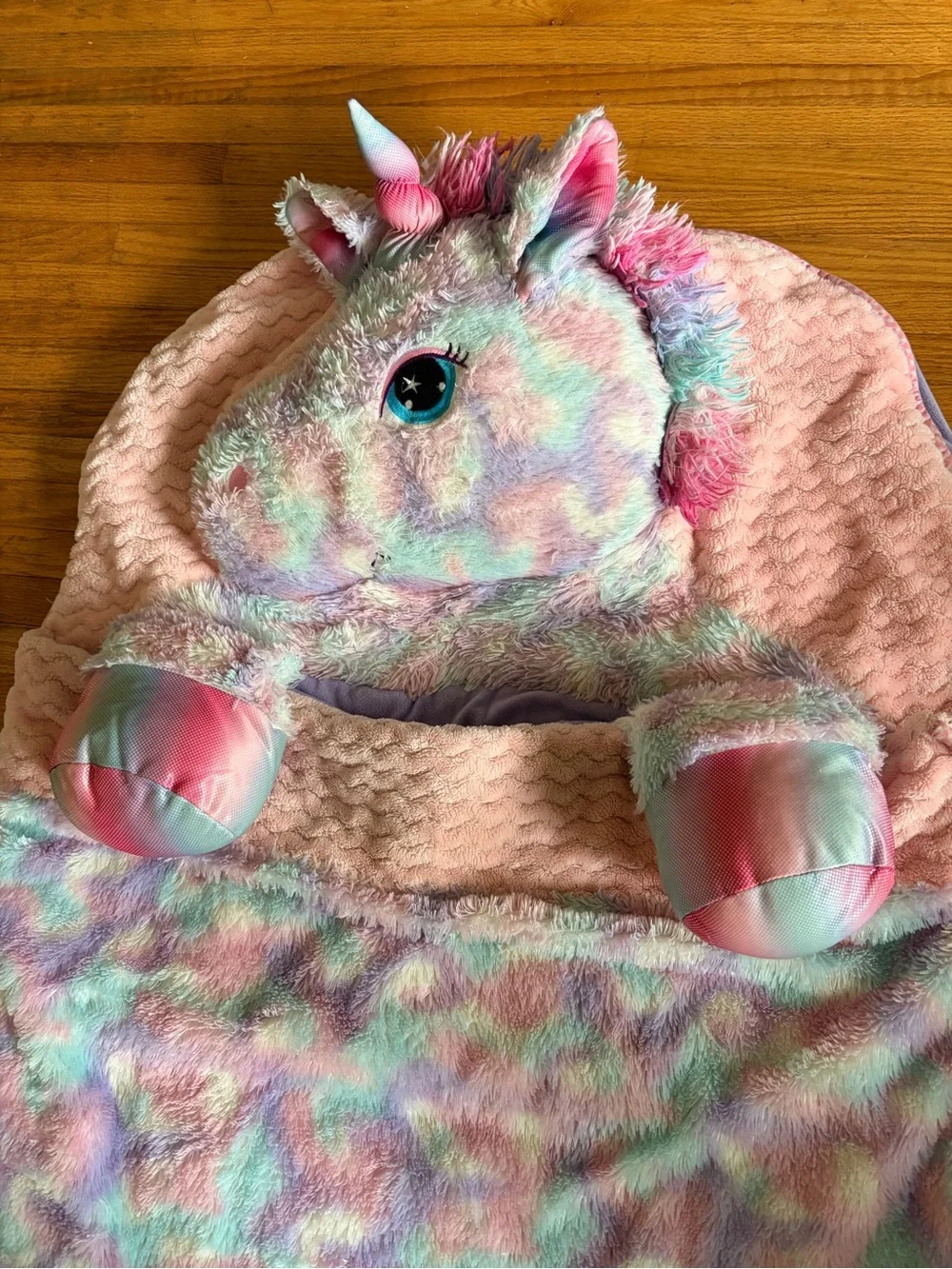 Unbranded Kids Unicorn Sleeping Bag - Pastel Pink & Blue